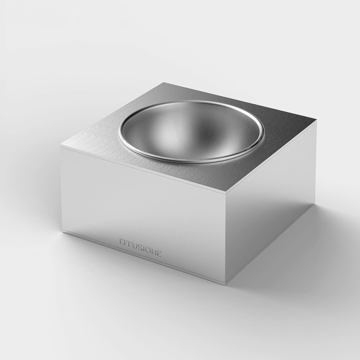 Aura One, candela singola grande Effusione in alluminio magnetica di design, coppe vuote
