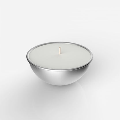 Ricarica grande formato L per candele Aura Effusione in alluminio, vista prospettica