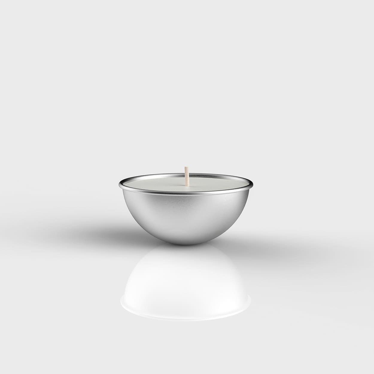 Ricarica piccola formato S per candele Aura Effusione in alluminio, vista frontale