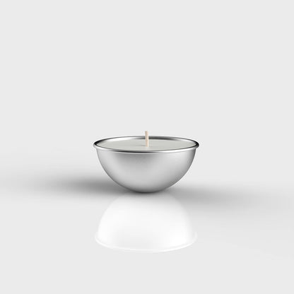 Ricarica piccola formato S per candele Aura Effusione in alluminio, vista frontale