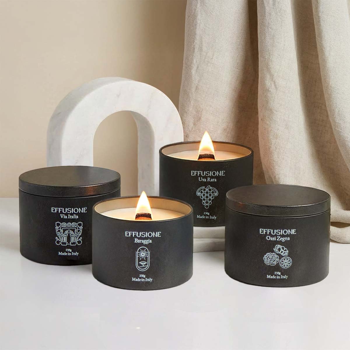 Candela profumata Effusione Echo disponibile in diverse fragranze