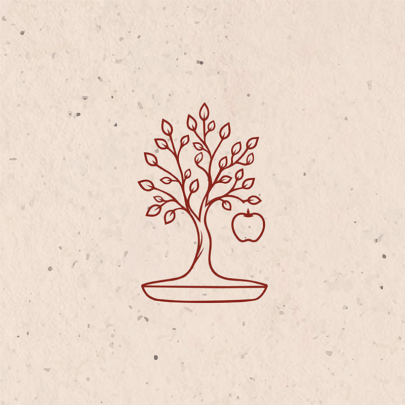 Texture e logo albero di mele fragranza Eden Effusione